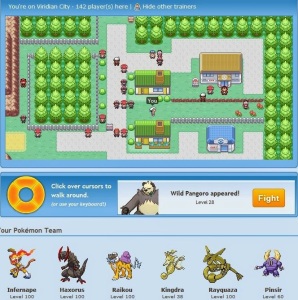 Jogando Pokemon Online no UnovaRPG